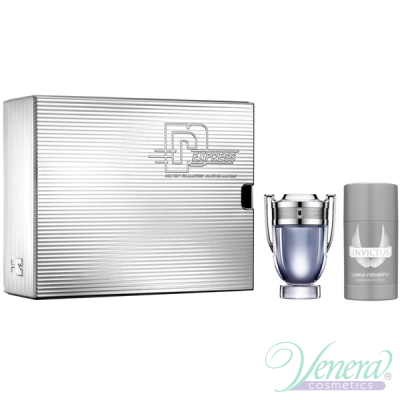 Paco Rabanne Invictus Комплект (EDT 50ml + Deo Stick 75ml) за Мъже За Мъже