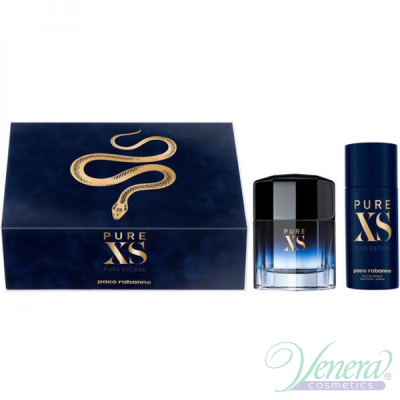 Paco Rabanne Pure XS Комплект (EDT 100ml + Deo Spray 150ml) за Мъже Мъжки Комплекти
