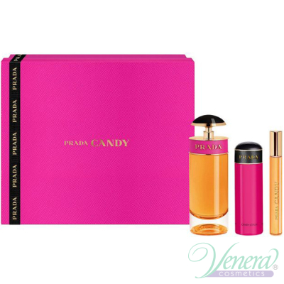 Prada Candy Комплект (EDP 80ml + BL 75ml + EDP Roll-on 10ml) за Жени Дамски Комплекти