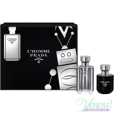 Prada L'Homme Комплект (EDT 50ml + Shower Cream 100ml) за Мъже Мъжки Комплекти