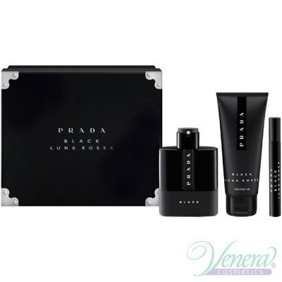 Prada Luna Rossa Black Комплект (EDP 100ml + SG 100ml + EDP 10ml) за Мъже Мъжки Парфюми