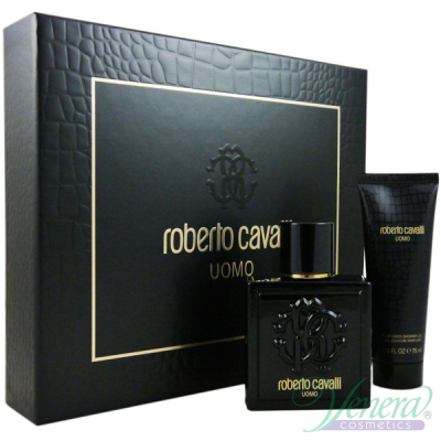Roberto Cavalli Uomo Комплект (EDT 100ml + SG 75ml) за Мъже Мъжки Комплекти