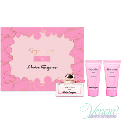 Salvatore Ferragamo Signorina In Fiore Комплект (EDT 50ml + BL 50ml + SG 50ml) за Жени Дамски Комплекти