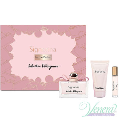 Salvatore Ferragamo Signorina Комплект (EDP 100ml + EDP 10ml + BL 100ml) за Жени Дамски Комплекти