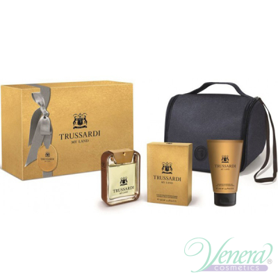 Trussardi My Land Комплект (EDT 100ml + SG 100ml + Bag) за Мъже Мъжки Парфюми