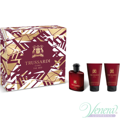 Trussardi Uomo The Red Set (EDT 30ml + SG 30ml + SG 30ml) за Мъже Мъжки Комплекти