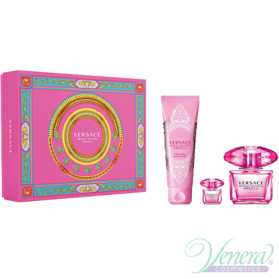 Versace Bright Crystal Absolu Комплект (EDP 90ml + EDP mini 5ml + SG 150ml) за Жени Дамски Комплекти