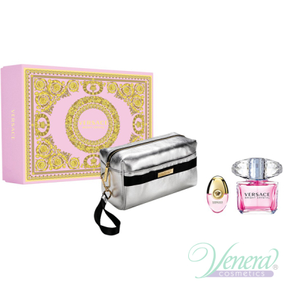 Versace Bright Crystal Комплект (EDT 90ml + EDT 10ml + Bag) за Жени Дамски Комплекти