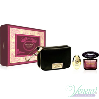 Versace Crystal Noir Set (EDT 90ml + EDT 10ml + Bag) за Жени Дамски Комплекти