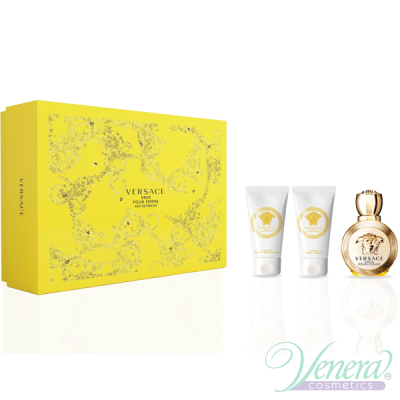 Versace Eros Pour Femme Комплект (EDP 50ml + BL 50ml + SG 50ml) за Жени Дамски Комплекти