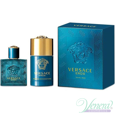 Versace Eros Комплект (EDT 50ml + Deo Stick 75ml) за Мъже Мъжки Комплекти