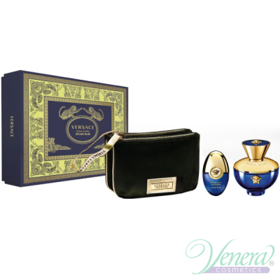Versace Pour Femme Dylan Blue Set (EDP 100ml + EDP 10ml + Bag) за Жени Дамски Комплекти