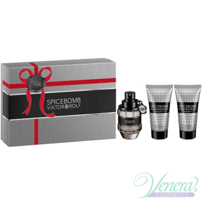Viktor & Rolf Spicebomb Комплект (EDT 50ml + AS Balm 50ml + Shaving Cream 50ml) за Мъже Мъжки Комплекти