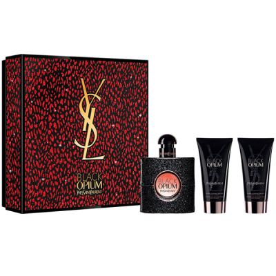 YSL Black Opium Комплект (EDP 50ml + BL 50ml + BL 50ml) за Жени Дамски Комплекти