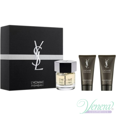 YSL L'Homme Комплект (EDT 60ml + SG 50ml + AS Balm 50ml) за Мъже Мъжки Комплекти