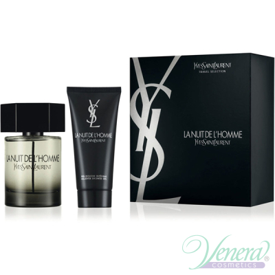 YSL La Nuit De L'Homme Комплект (EDT 100ml + SG 100ml) за Мъже Мъжки Комплекти