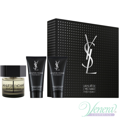YSL La Nuit De L'Homme Комплект (EDT 60ml+ AS Balm 50ml + SG 50ml) за Мъже За Мъже