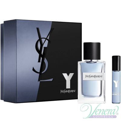 YSL Y For Men Комплект (EDT 60ml + EDT 10ml) за Мъже Мъжки Комплекти