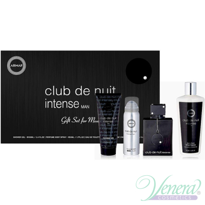 Armaf Club De Nuit Intense Man Комплект (EDT 105ml + Deo Spray 50ml + SG 100ml + Shampoo 250ml) за Мъже Мъжки Комплекти