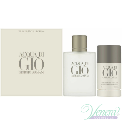 Armani Acqua Di Gio Комплект (EDT 100ml + Deo Stick 75ml) за Мъже Мъжки Комплекти