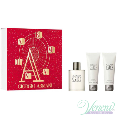 Armani Acqua Di Gio Комплект (EDT 50ml + AS Balm 75ml + SG 75ml) за Мъже За Мъже