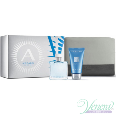 Azzaro Chrome Комплект (EDT 30ml + SG 50ml + Bag) за Мъже Мъжки Комплекти