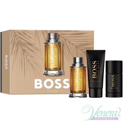 Boss The Scent Set (EDT 100ml + Deo Stick 75ml + SG 100ml) за Мъже Мъжки Комплекти