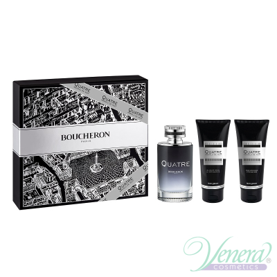 Boucheron Quatre Absolu de Nuit Pour Homme Комплект (EDP 100ml + ASB 100ml + SG 100ml) Мъжки Комплекти