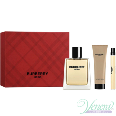Burberry Hero Комплект (EDT 100ml + EDT 10ml + SG 75ml) за Мъже Мъжки комплекти