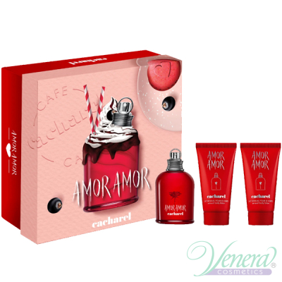 Cacharel Amor Amor Комплект (EDT 50ml + BL 50ml + BL 50ml) за Жени Дамски Комплекти