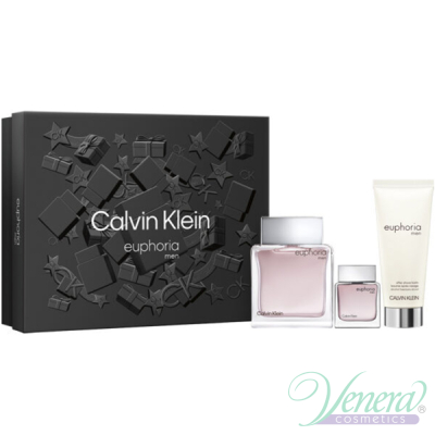 Calvin Klein Euphoria Комплект (EDT 100ml + EDT 15ml + AS Balm 100ml) за Мъже За Мъже