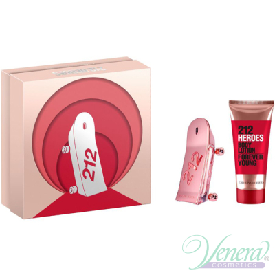 Carolina Herrera 212 Heroes For Her Комплект (EDP 50ml + BL 100ml) за Жени Дамски Комплекти