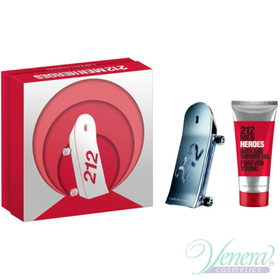 Carolina Herrera 212 Heroes Комплект (EDT 90ml + SG 100ml) за Мъже Мъжки Комплекти