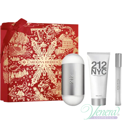 Carolina Herrera 212 Комплект (EDT 100ml + BL 100ml + EDT 10ml) за Жени Дамски Комплекти