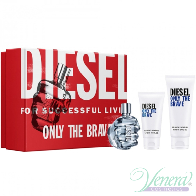 Diesel Only The Brave Комплект (EDT 75ml + SG 100ml + SG 50ml) за Мъже Мъжки Комплекти