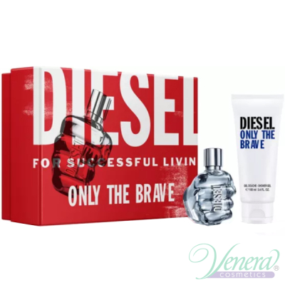 Diesel Only The Brave Комплект (EDT 50ml + SG 100ml) за Мъже Мъжки Комплекти