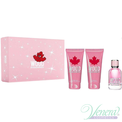 Dsquared2 Wood for Her Комплект (EDT 50ml + BL 100ml + SG 100ml) за Жени Дамски Комплекти