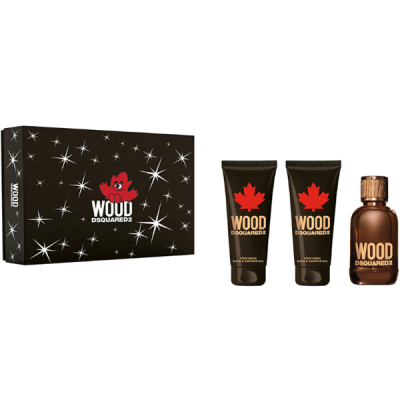 Dsquared2 Wood for Him Комплект (EDT 100ml + SG 100ml + AS Balm 100ml) за Мъже Мъжки Комплекти