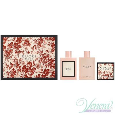 Gucci Bloom Комплект (EDP 100ml + Body Oil 100ml + Perfumed Soap 100gr) за Жени Дамски Комплекти