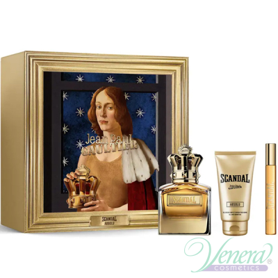 Jean Paul Gaultier Scandal Pour Homme Absolu Комплект (Parfum 100ml + Parfum 10ml + SG 75ml) за Мъже Мъжки Комплекти