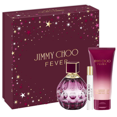 Jimmy Choo Fever Комплект (EDP 100ml + EDP 7.5ml + BL 100ml) за Жени Дамски Комплекти