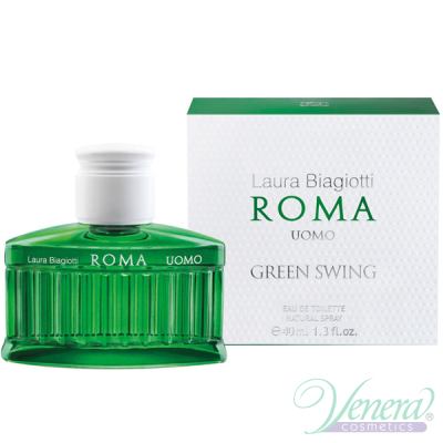 Laura Biagiotti Roma Uomo Green Swing EDT 40ml за Mъже Мъжки Парфюми
