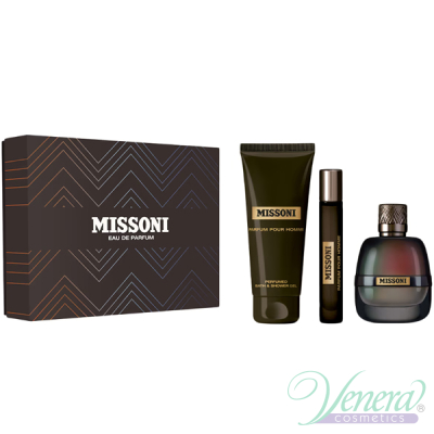 Missoni Missoni Parfum Pour Homme Комплект (EDP 100ml + EDP 10ml + SG 150ml) за Мъже Мъжки комплекти