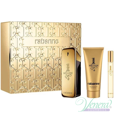 Paco Rabanne 1 Million Комплект (EDT 100ml + EDT 10ml + SG 100ml) за Мъже Мъжки Комплекти