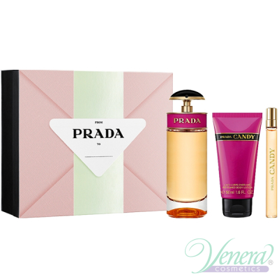 Prada Candy Комплект (EDP 80ml + EDP 10ml + BL 50ml) за Жени Дамски Комплекти