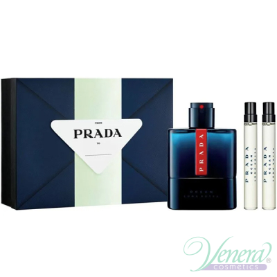 Prada Luna Rossa Ocean Комплект (EDT 100ml + EDT 10ml + EDT 10ml) за Мъже Мъжки Комплекти