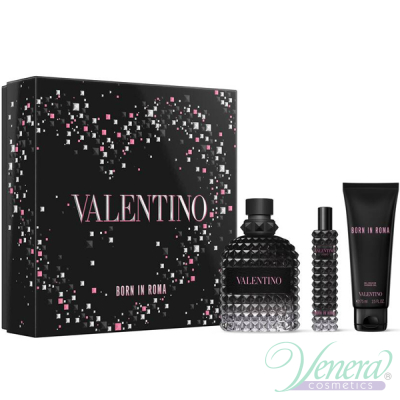 Valentino Uomo Born in Roma Комплект (EDT 100ml + EDT 15ml + SG 75ml) за Мъже Мъжки Комплекти