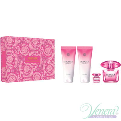Versace Bright Crystal Absolu Комплект (EDP 90ml + EDP 5ml + BL 100ml + SG 100ml) за Жени Дамски Комплекти