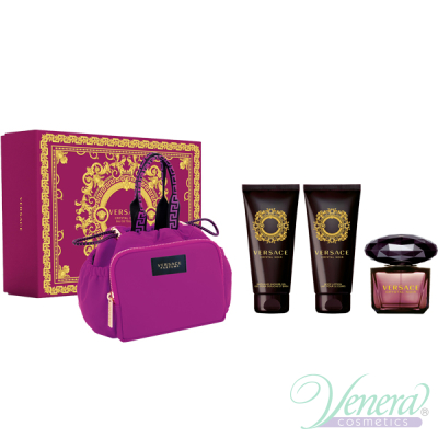 Versace Crystal Noir Комплект (EDT 90ml + BL 100ml + SG 100ml + Bag) за Жени Дамски Комплекти