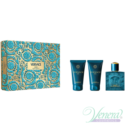 Versace Eros Комплект (EDT 50ml + AS Balm 50ml + SG 50ml) за Мъже За Мъже